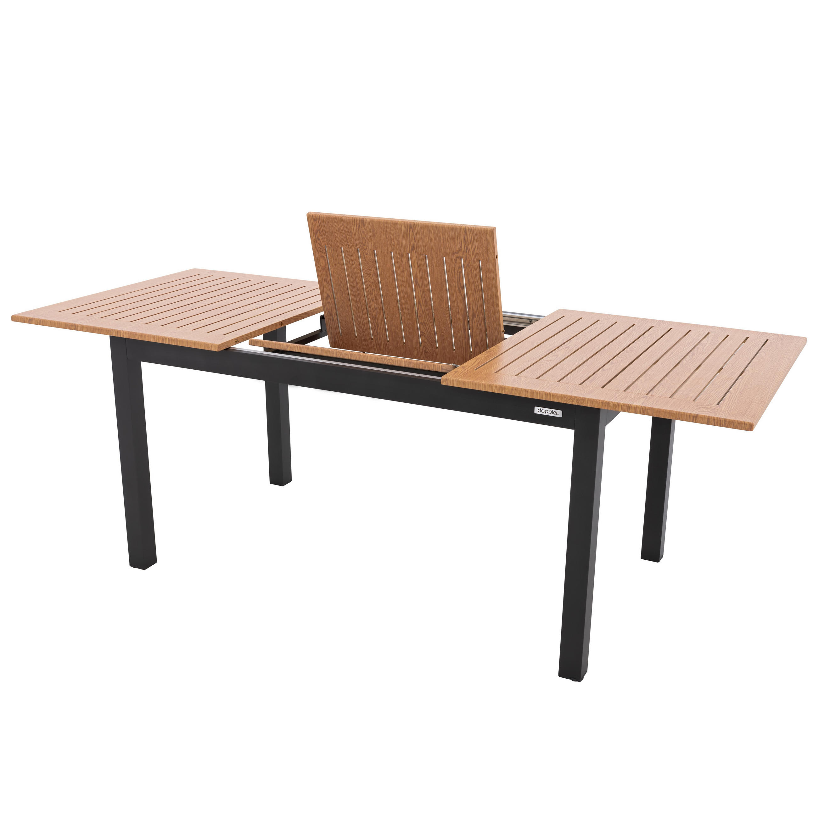 ZAHRADNÍ STŮL, kov, 210/90/75 cm - antracitová/hnědá, Design, kov (210/90/75cm) - Ambia Garden