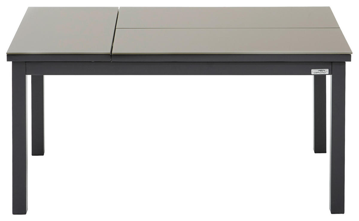 LOUNGETISCH 100/48/60 cm Metall, Glas  - Anthrazit/Grau, Design, Glas/Metall (100/48/60cm) - Amatio