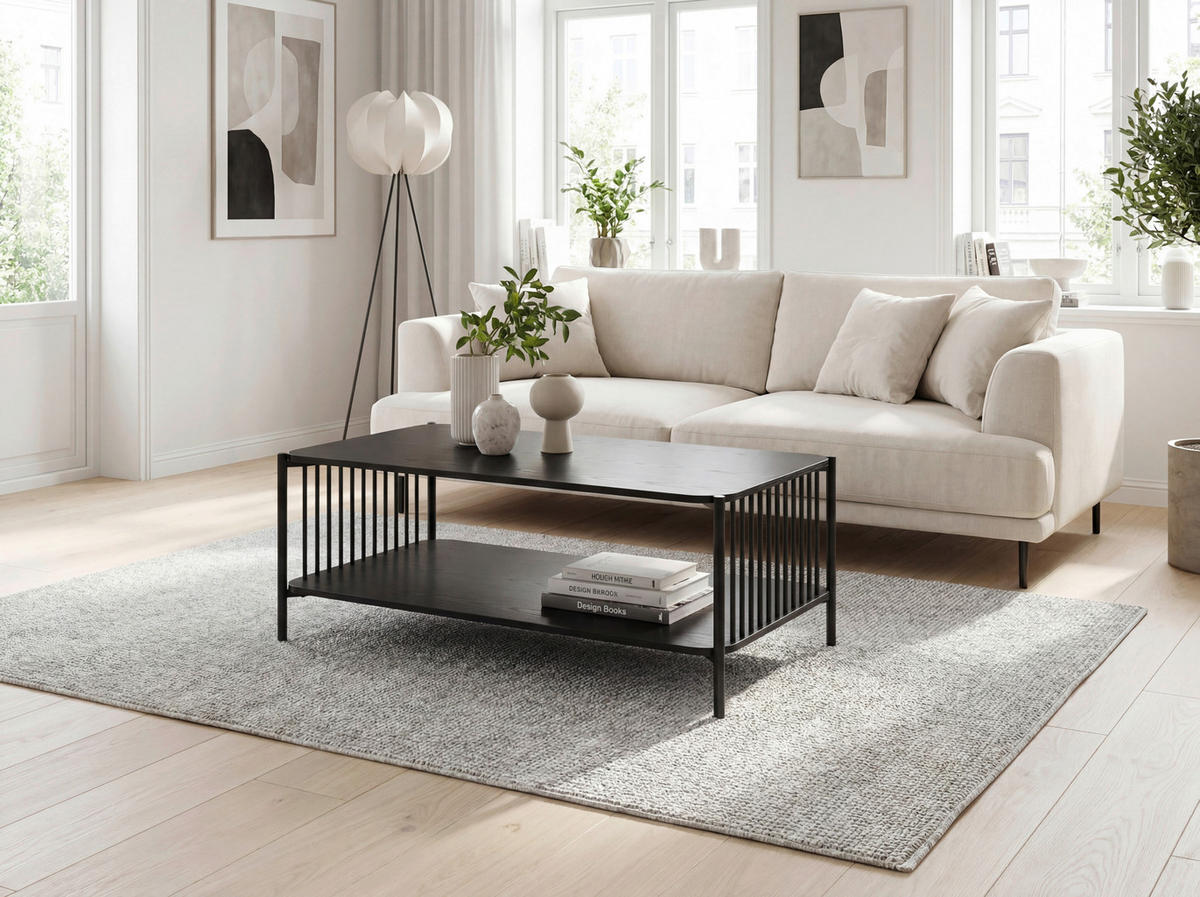  i trämaterial 110/60/42 cm  - svart, Design, metall/trämaterial (110/60/42cm) - Livetastic