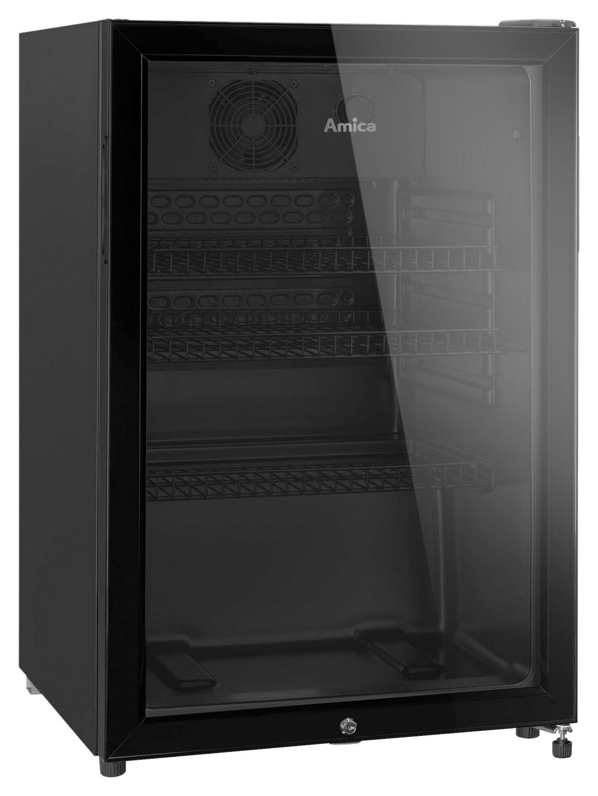 GETRÄNKEKÜHLSCHRANK 54,5/84/54 cm  - Schwarz, Basics, Glas/Metall (54,5/84/54cm) - Amica