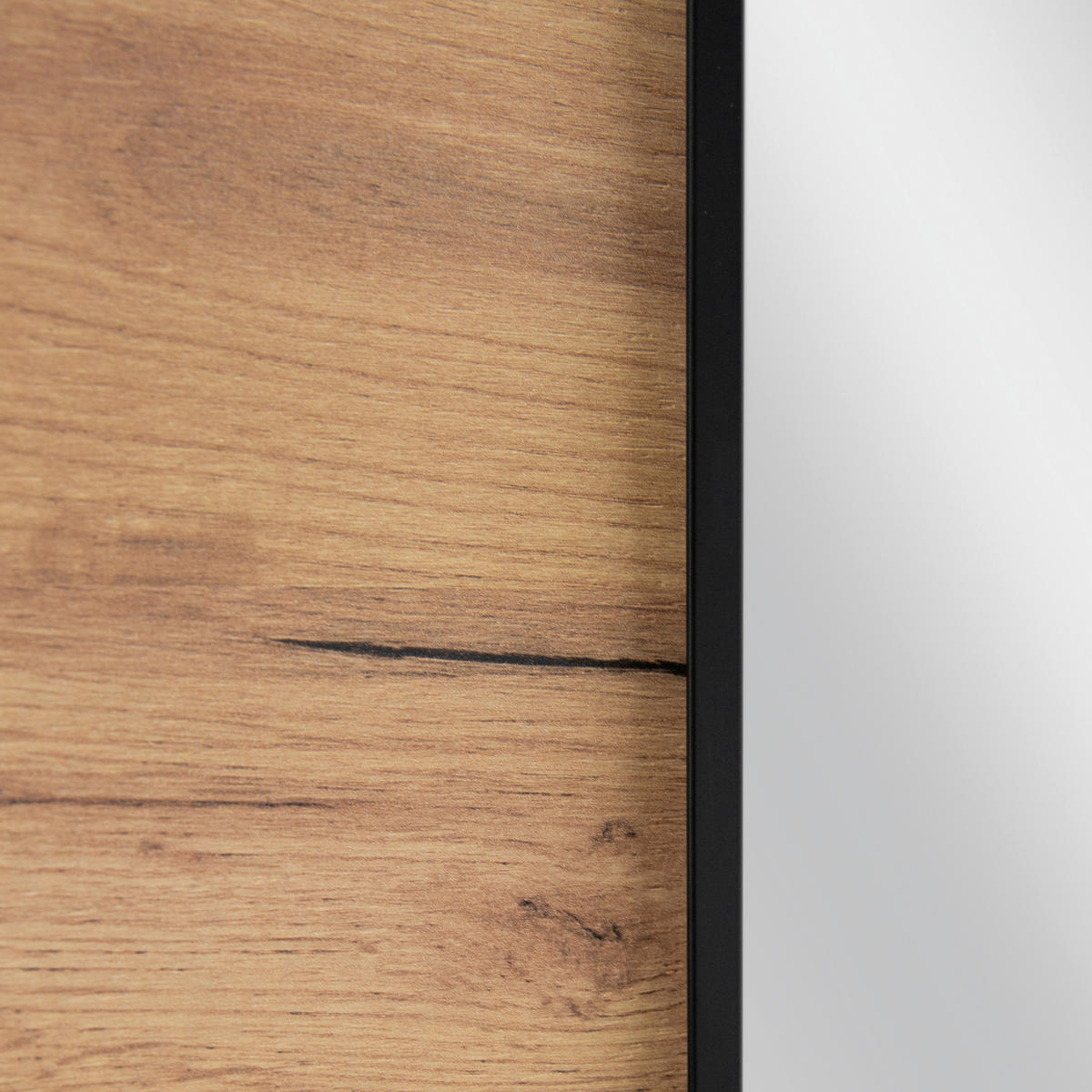 SCHIEBETÜRENSCHRANK 250/210/62 cm 2-türig Eichefarben  - Eichefarben/Schwarz, MODERN, Holzwerkstoff/Metall (250/210/62cm) - MID.YOU