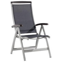 GARTENKLAPPSESSEL in Textil Grau  - Graphitfarben/Grau, Textil/Metall (63/112/75cm) - Sieger