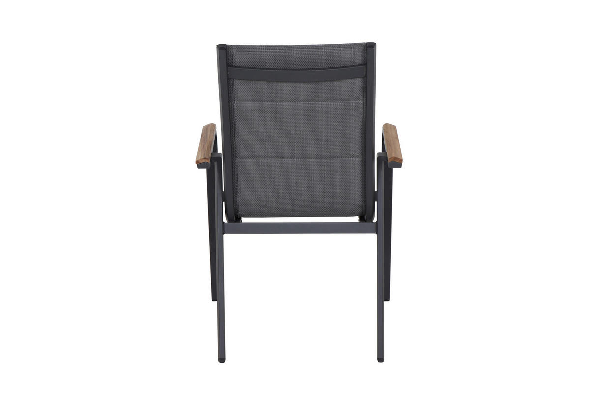 KLAPPSESSEL-SET in Holz, Metall, Kunststoff Anthrazit  - Anthrazit, Basics, Holz/Kunststoff (62,5/98/68cm) - Siena Garden