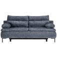 BOXSPRINGSOFA  in Webstoff Dunkelgrau Modern  - Dunkelgrau/Schwarz, Design, Textil/Metall (202/93/100cm) - Novel