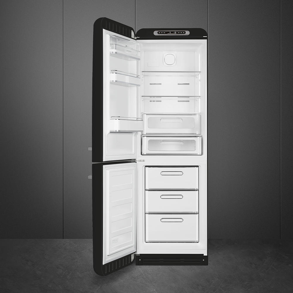 KÜHL-GEFRIER-KOMBINATION 60/196,8/72,8 cm FAB32LBL5  - Schwarz, Basics, Metall (60/196,8/72,8cm) - SMEG