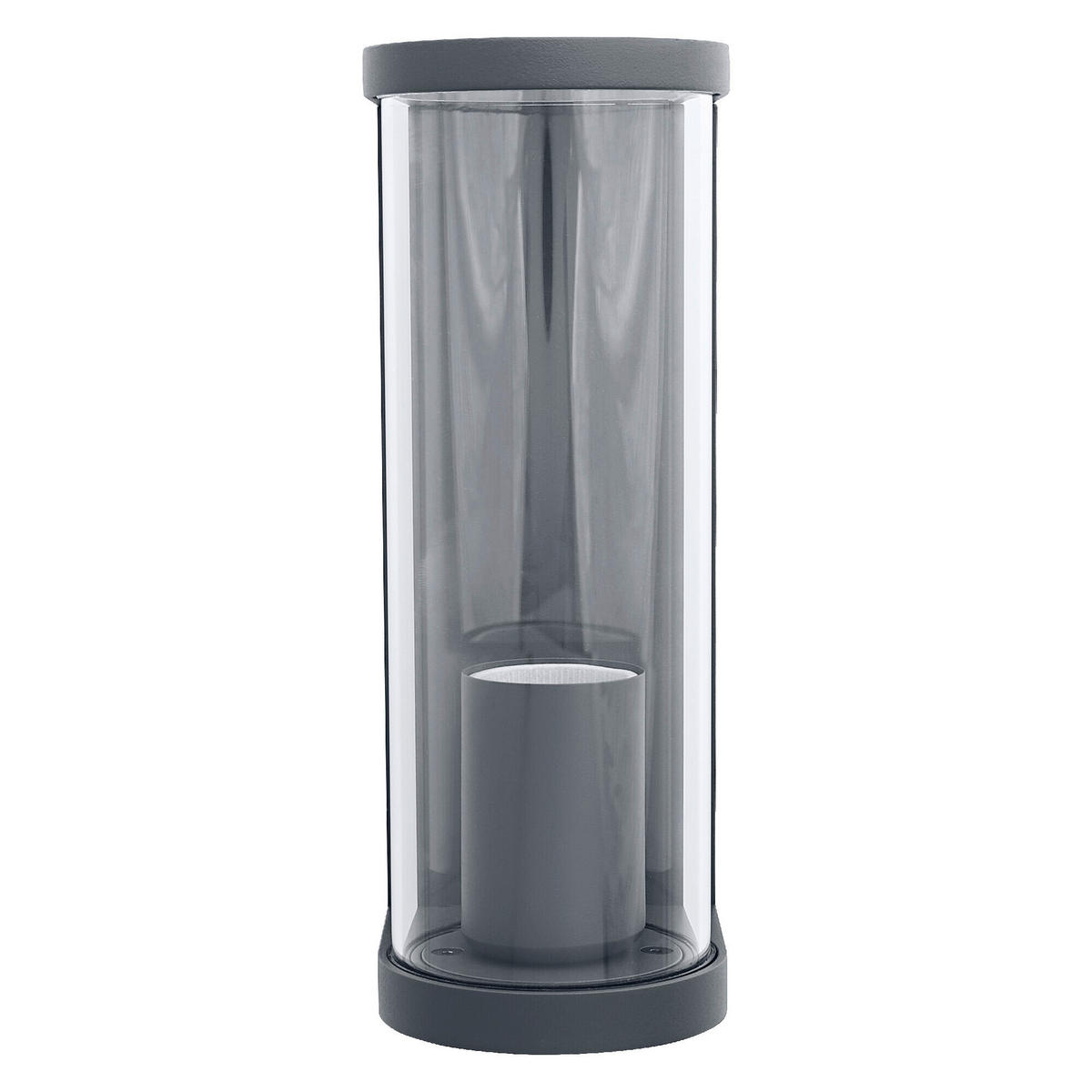 AUßENLEUCHTE 11,7/8,2/22,2 cm   - Dunkelgrau, Basics, Glas/Metall (11,7/8,2/22,2cm) - Osram