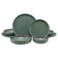 TAFELSERVICE Uno 8-teilig  - Salbeigrün, Basics, Keramik - Creatable