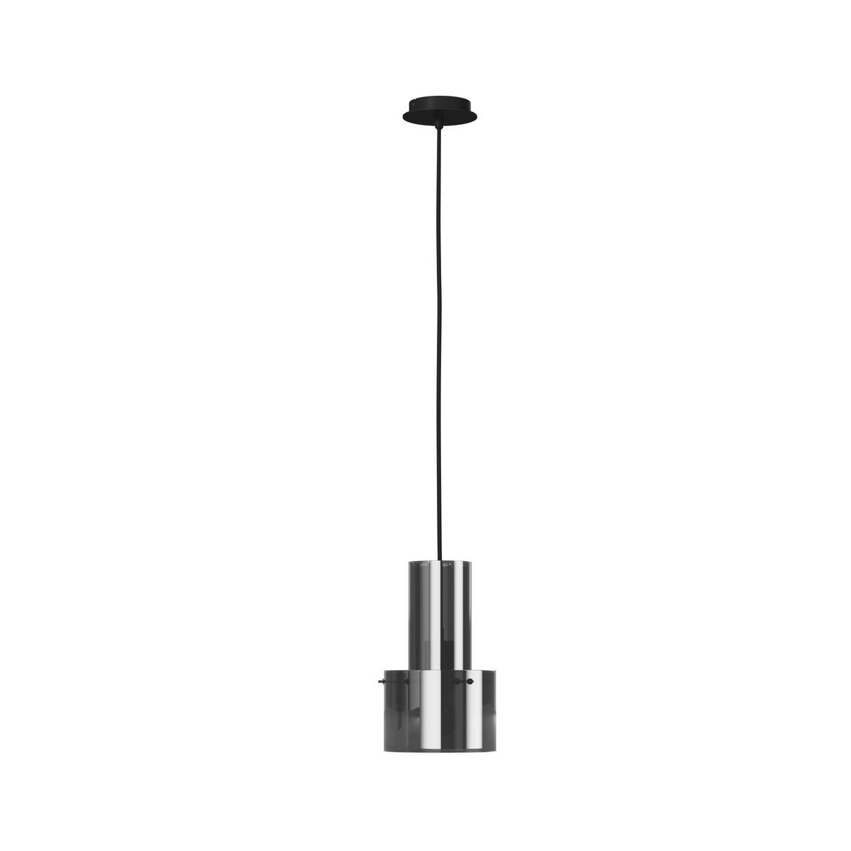 ZÁVESNÉ SVIETIDLO, 18/150 cm  - tmavosivá, Design, kov/sklo (18/150cm) - Dieter Knoll