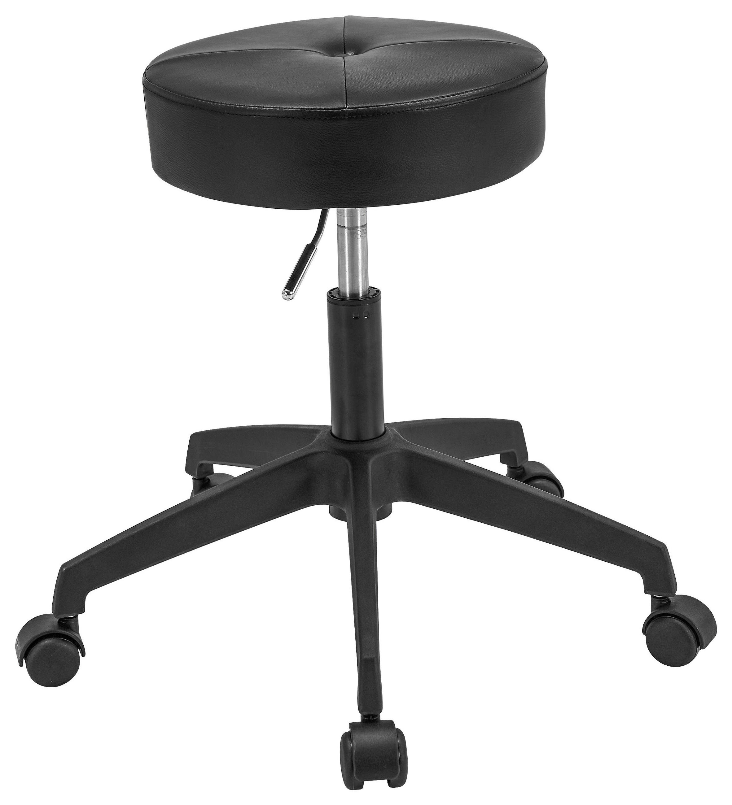 TABURET DE BIROU - argintiu/negru, Konventionell, plastic/metal (35/49-61/35cm) - Carryhome