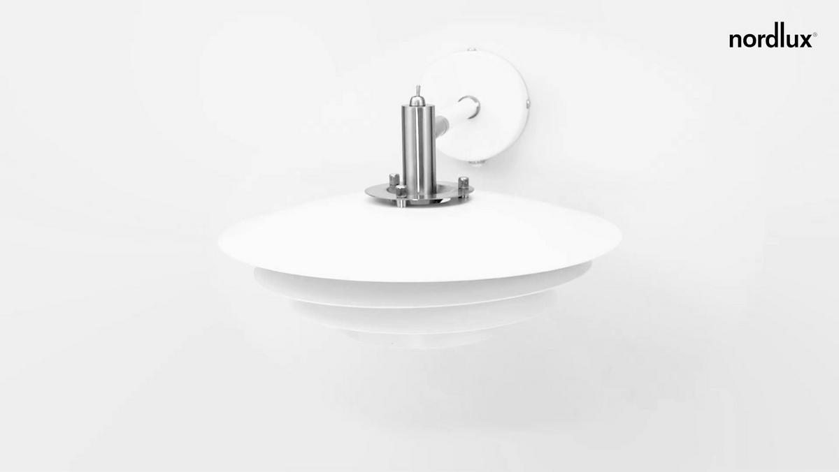 WANDLEUCHTE Bretagne 30/18 cm   - Weiß, Design, Metall (30/18cm) - Nordlux
