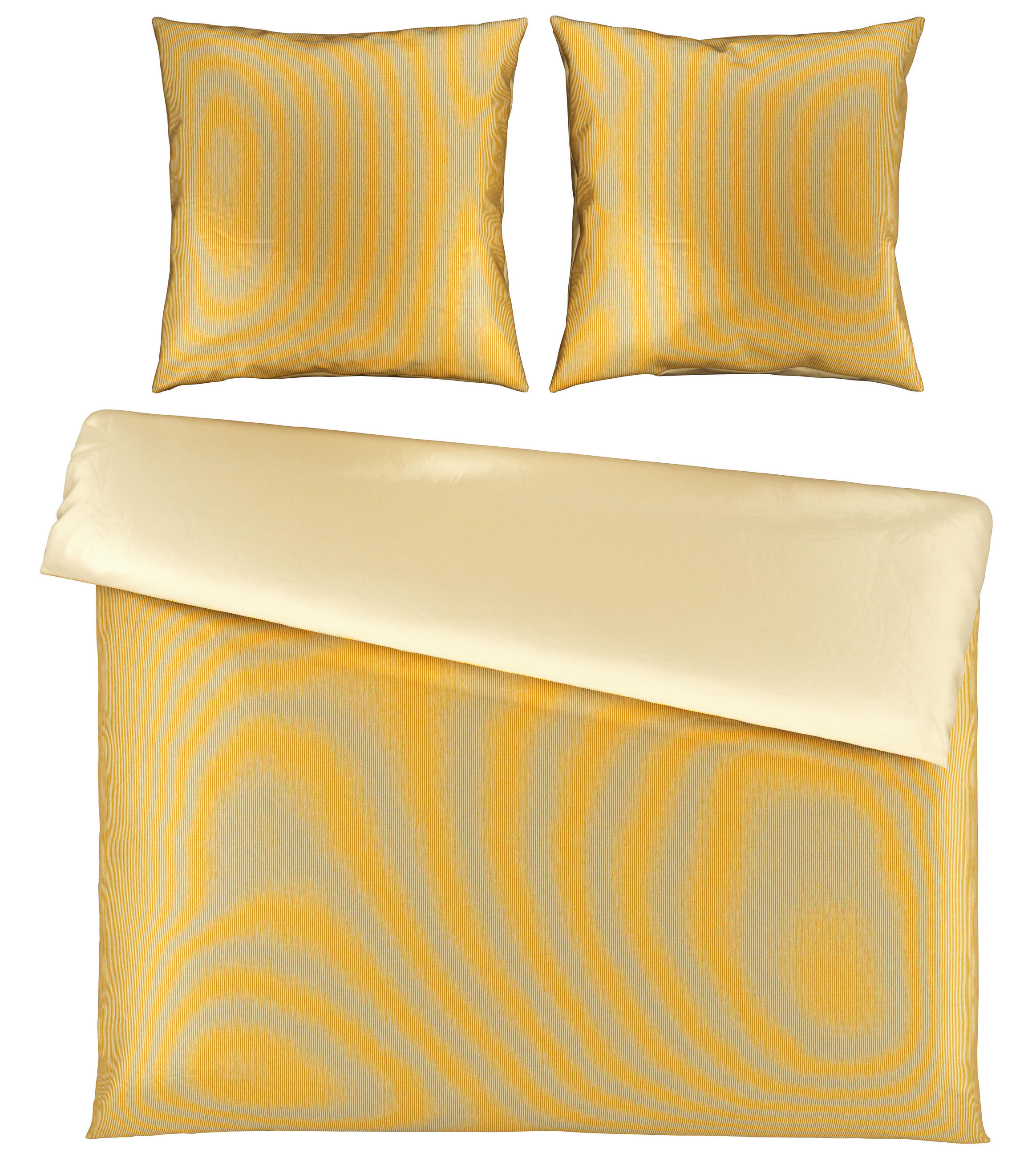 OBOUSTRANNÉ POVLEČENÍ, satén, žlutá, 200/200 cm - žlutá, Basics, textil (200/200cm) - Bio:Vio