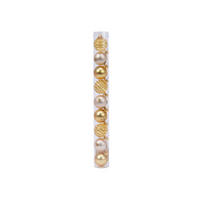JULGRANSKULOR SET 3 cm  - pärlemor/guldfärgad, Lifestyle, glas (3cm)