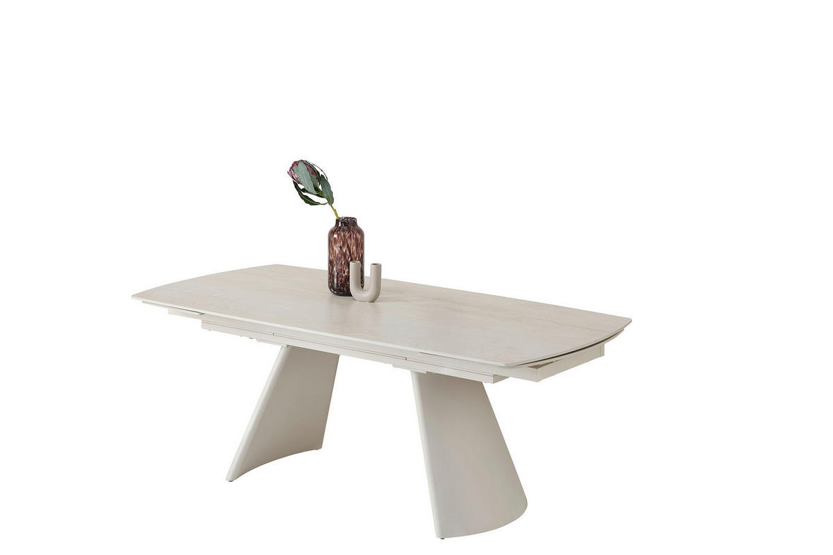 ESSTISCH Beige  ausziehbar  - Beige, MODERN, Keramik/Metall (200/100/100cm) - MID.YOU