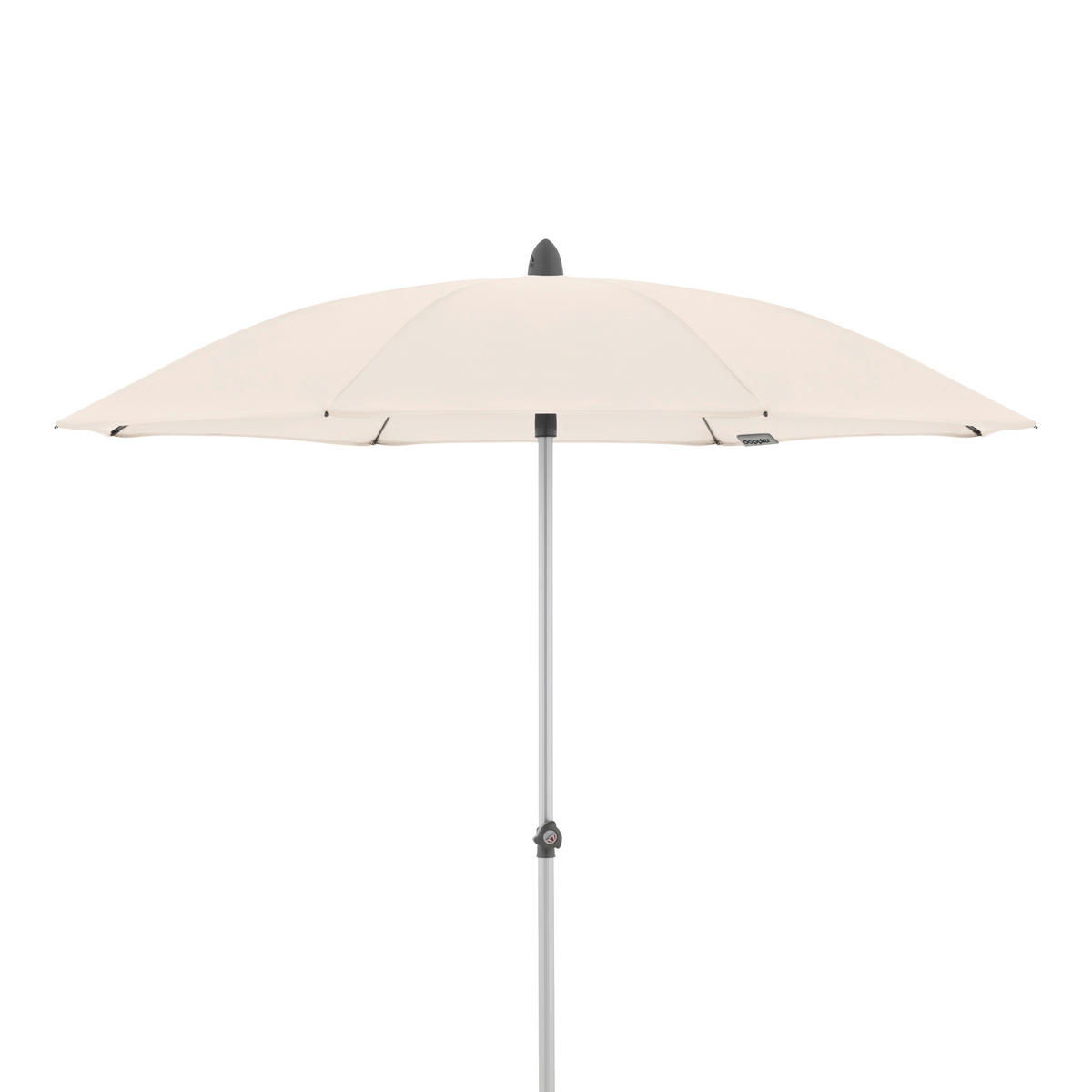 SONNENSCHIRM 200 cm Naturfarben  - Silberfarben/Naturfarben, KONVENTIONELL, Textil/Metall (200/200cm) - Doppler