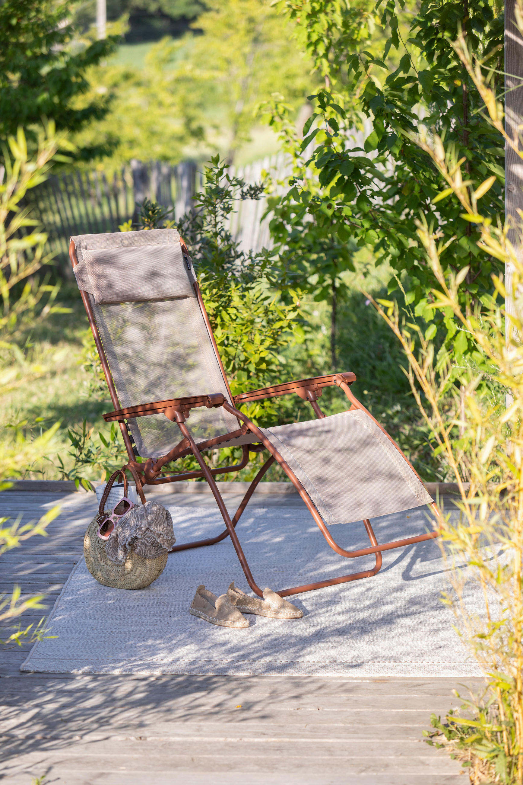 GARTEN-RELAXSESSEL Stahl  - Rot, Basics, Kunststoff/Textil (67/114/88cm) - Lafuma Mobilier