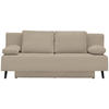 SCHLAFSOFA in Cord Hellbraun  - Hellbraun/Schwarz, Modern, Textil/Metall (193/85/88cm) - Novel
