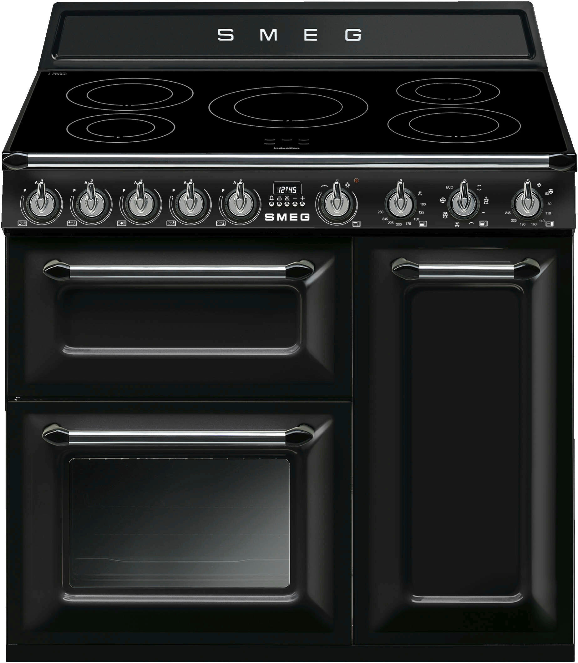 Smeg Herd Victoria Schwarz 90x90x60 cm