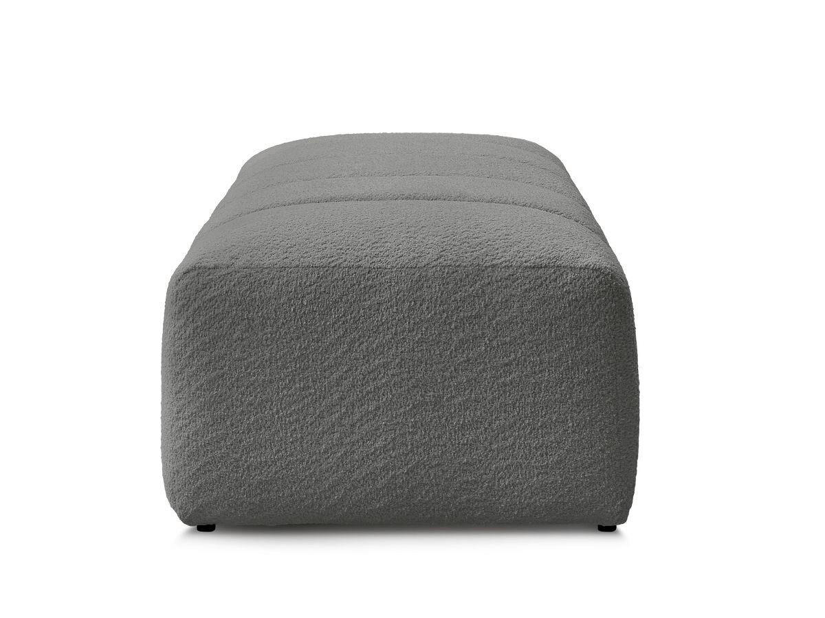 HOCKER ANNECY Bouclé Dunkelgrau  - Dunkelgrau/Schwarz, MODERN, Kunststoff/Textil (146/45/68cm)