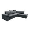 ECKSOFA Mikrofaser Anthrazit  - Chromfarben/Anthrazit, Design, Textil/Metall (283/228cm) - Livetastic