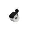 TOILETTENPAPIERHALTER  in Metall, Kunststoff  - Schwarz, Basics, Kunststoff/Metall (16,5/16,5/3,4cm) - Sadena