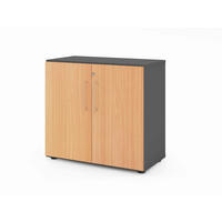 AKTENSCHRANK Graphitfarben, Buchefarben  - Buchefarben/Graphitfarben, Basics, Holzwerkstoff (80/74,8/41,7cm) - Venda