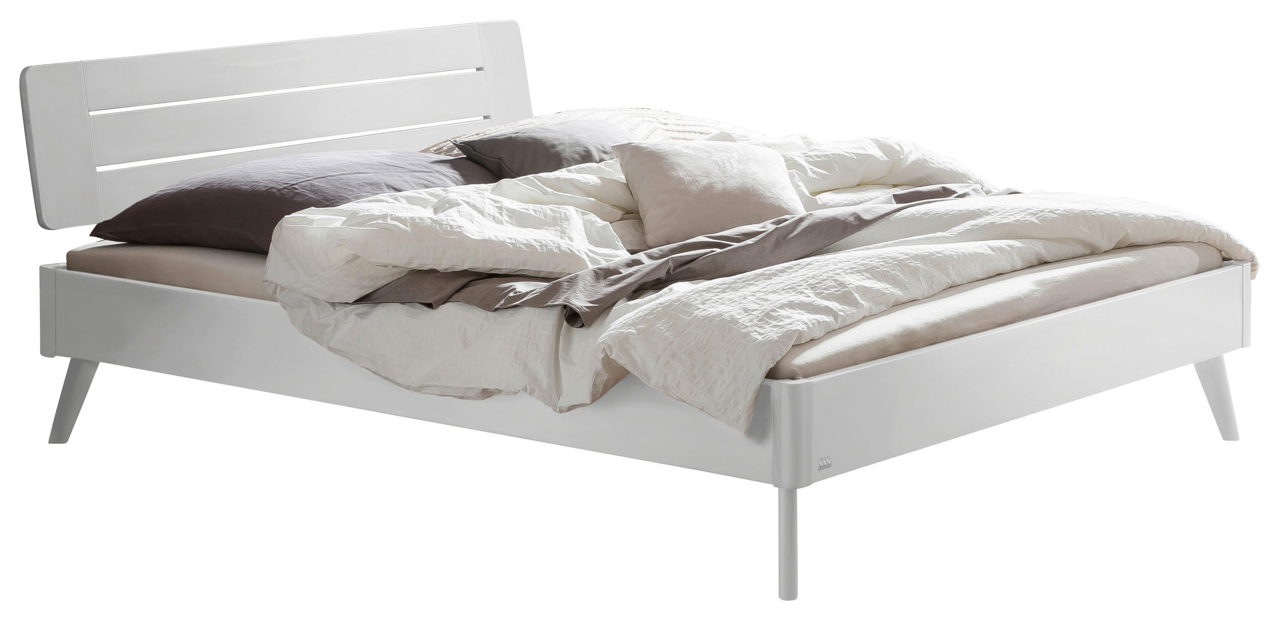 BETT 140/200 cm  in Weiß  - Weiß, KONVENTIONELL, Holz (140/200cm) - Hasena