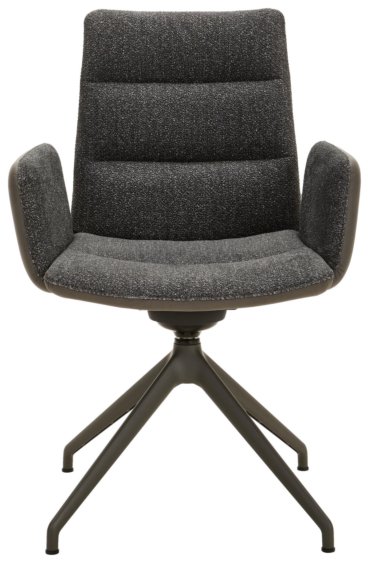 ARMLEHNSTUHL  in beflockt  - Dunkelgrau/Hellgrau, Design, Textil/Metall (61/91/62,5cm) - Bert Plantagie