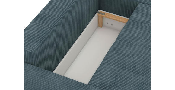 ECKSOFA  in Webstoff Petrol  - Petrol/Schwarz, KONVENTIONELL, Kunststoff/Textil (270/192cm) - Carryhome
