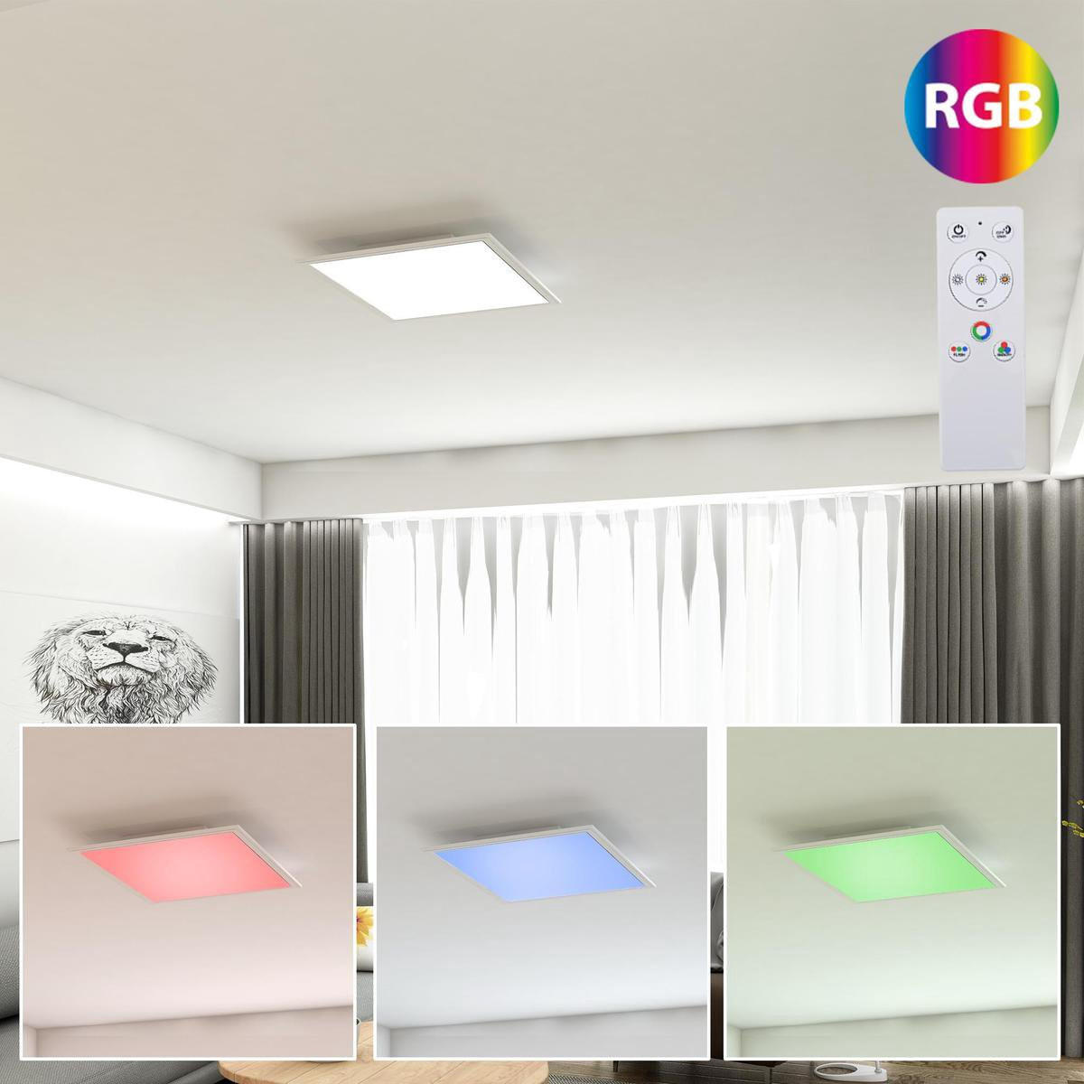 LED PANEL - bela, Osnovno, plastika (29,6/29,6/5,8cm)