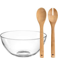 SCHALE CUCINA  28/14/28 cm  - Klar/Braun, Basics, Glas/Holz (28/14/28cm) - Leonardo