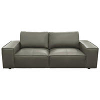 3-SITZER-SOFA VIVO Echtleder Anthrazit  - Anthrazit/Schwarz, Design, Leder/Kunststoff (236/76/96cm) - MID.YOU