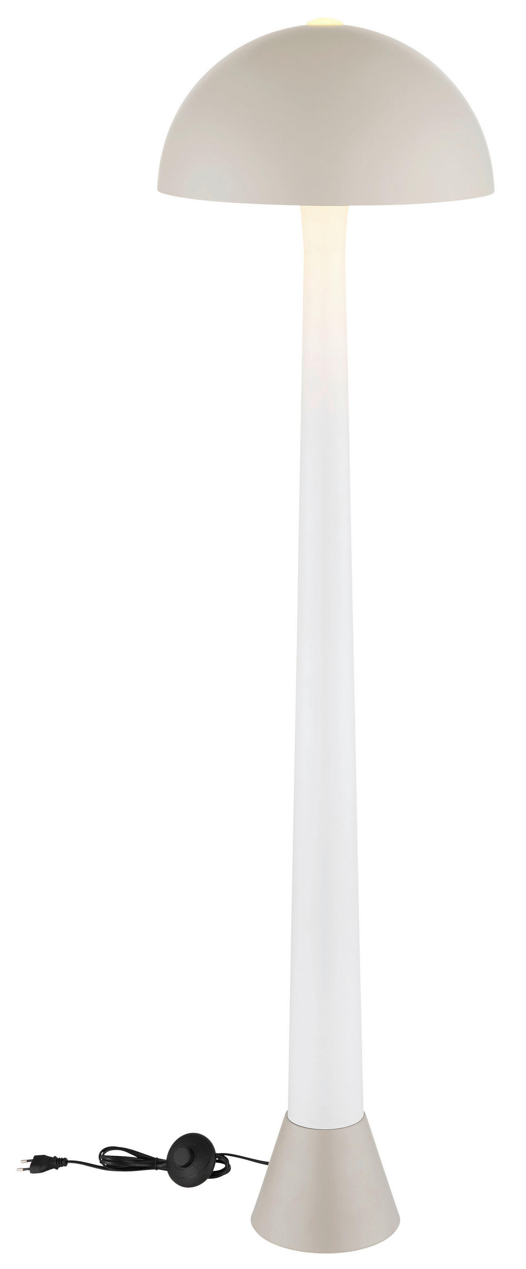 STOJACÍ LAMPA, 40/150 cm  - bílá/černá, Design, kov/plast (40/150cm) - Globo