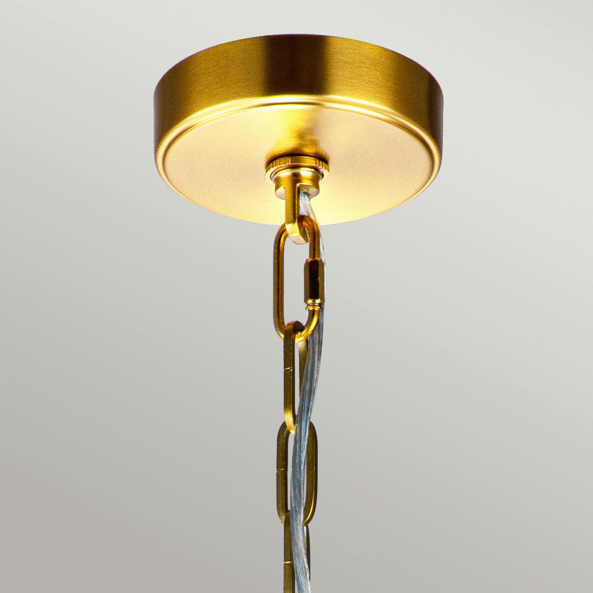 HÄNGLAMPA Elstead Nico 48.9/90.8  cm  - mässingsfärgad, Klassisk, metall (48.9/90.8 cm) - Elstead Lighting