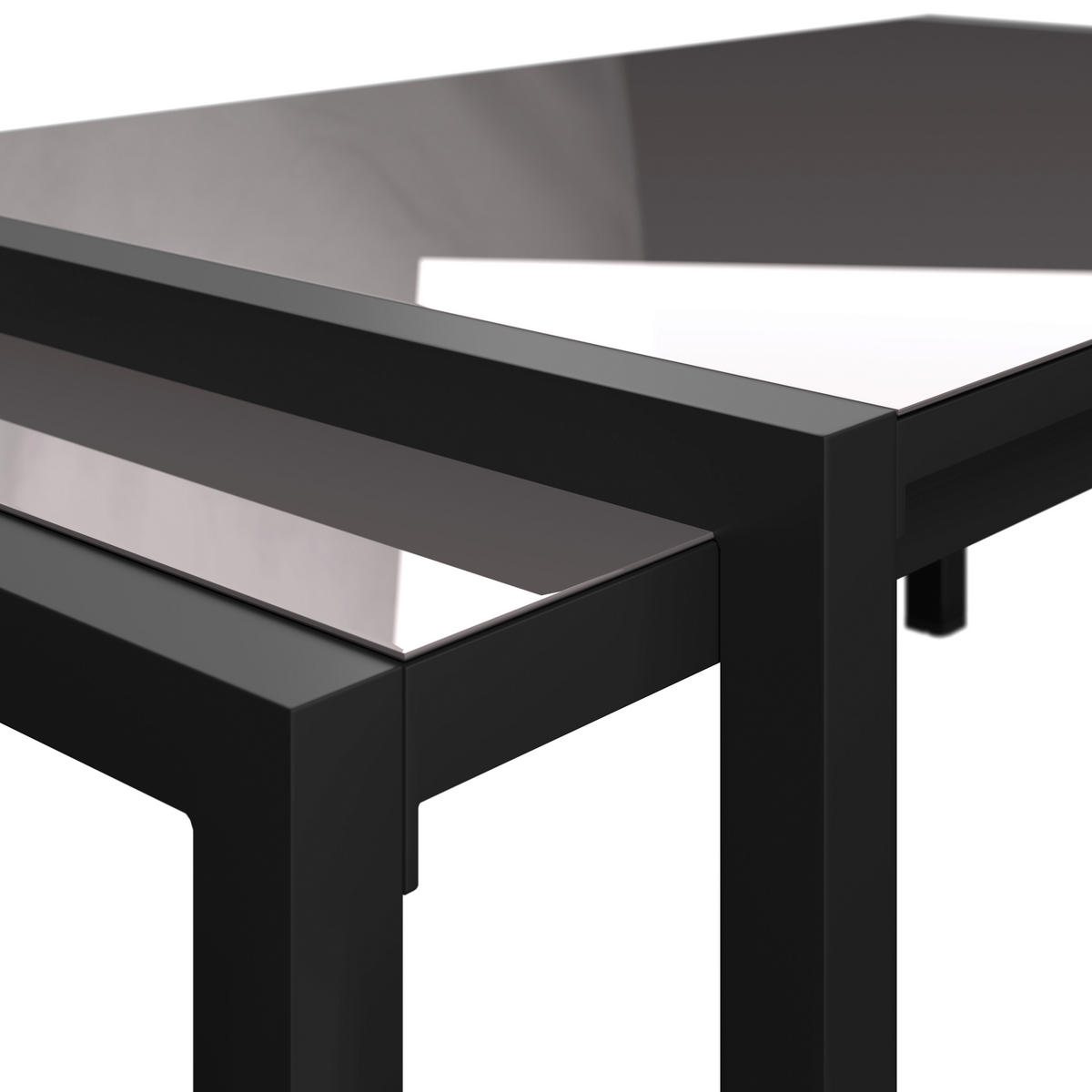 AUSZIEHTISCH in Metall, Glas  - Dunkelgrau/Anthrazit, MODERN, Glas/Metall (150-285/69/90cm) - Ambia Garden