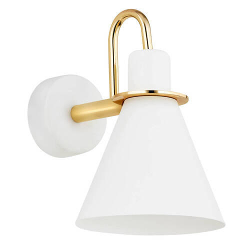 WANDLEUCHTE Argon Beverly 22/22/14,5 cm   - Goldfarben/Weiß, Basics, Metall (22/22/14,5cm)