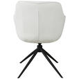 ARMLEHNSTUHL  in Eisen Leinenoptik  - Creme/Schwarz, Design, Textil/Metall (64/84/61cm) - Novel