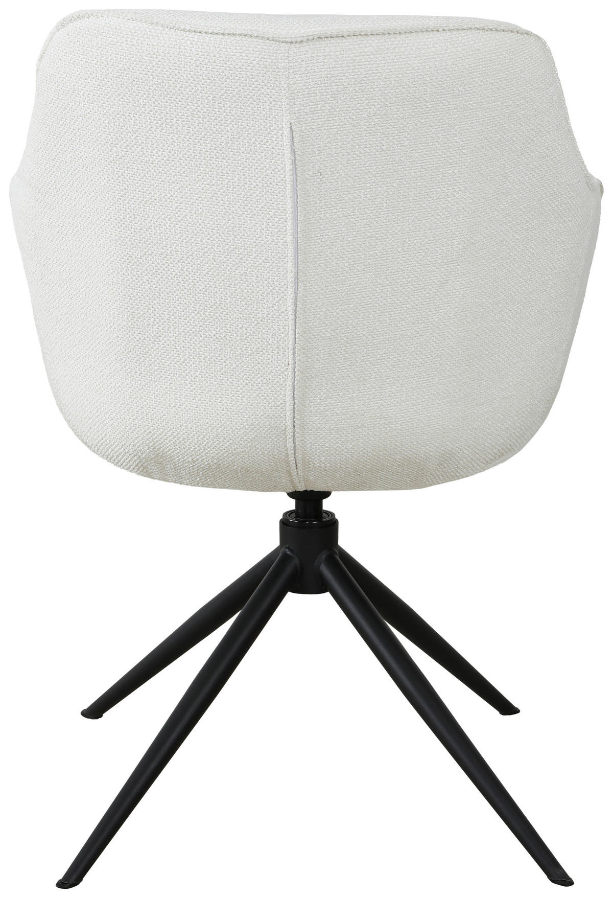 ARMLEHNSTUHL  in Eisen Leinenoptik  - Creme/Schwarz, Design, Textil/Metall (64/84/61cm) - Novel