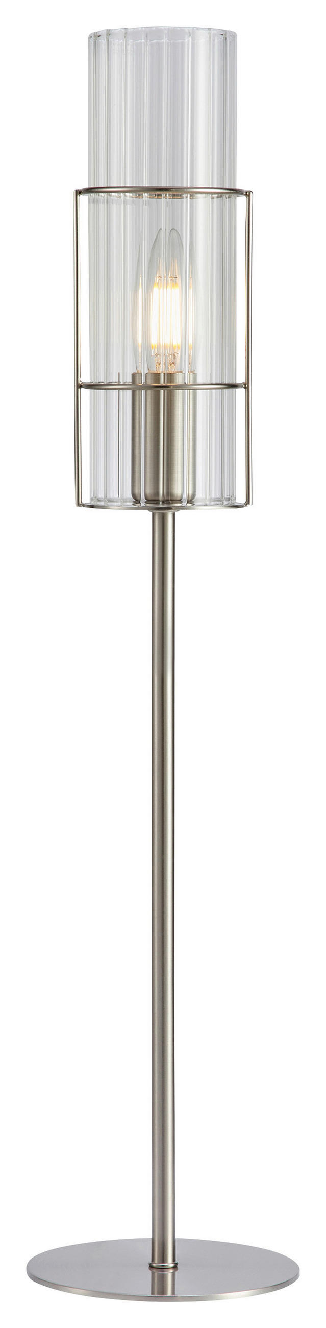 TISCHLEUCHTE Skandinavisch, Modern 13/65 cm    - Transparent/Silberfarben, Basics, Glas/Metall (13/65cm) - Markslöjd