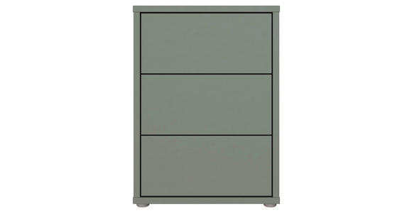 NACHTSCHRANK 50/69/42 cm  - Salbeigrün/Silberfarben, Trend, Holzwerkstoff/Kunststoff (50/69/42cm) - Carryhome