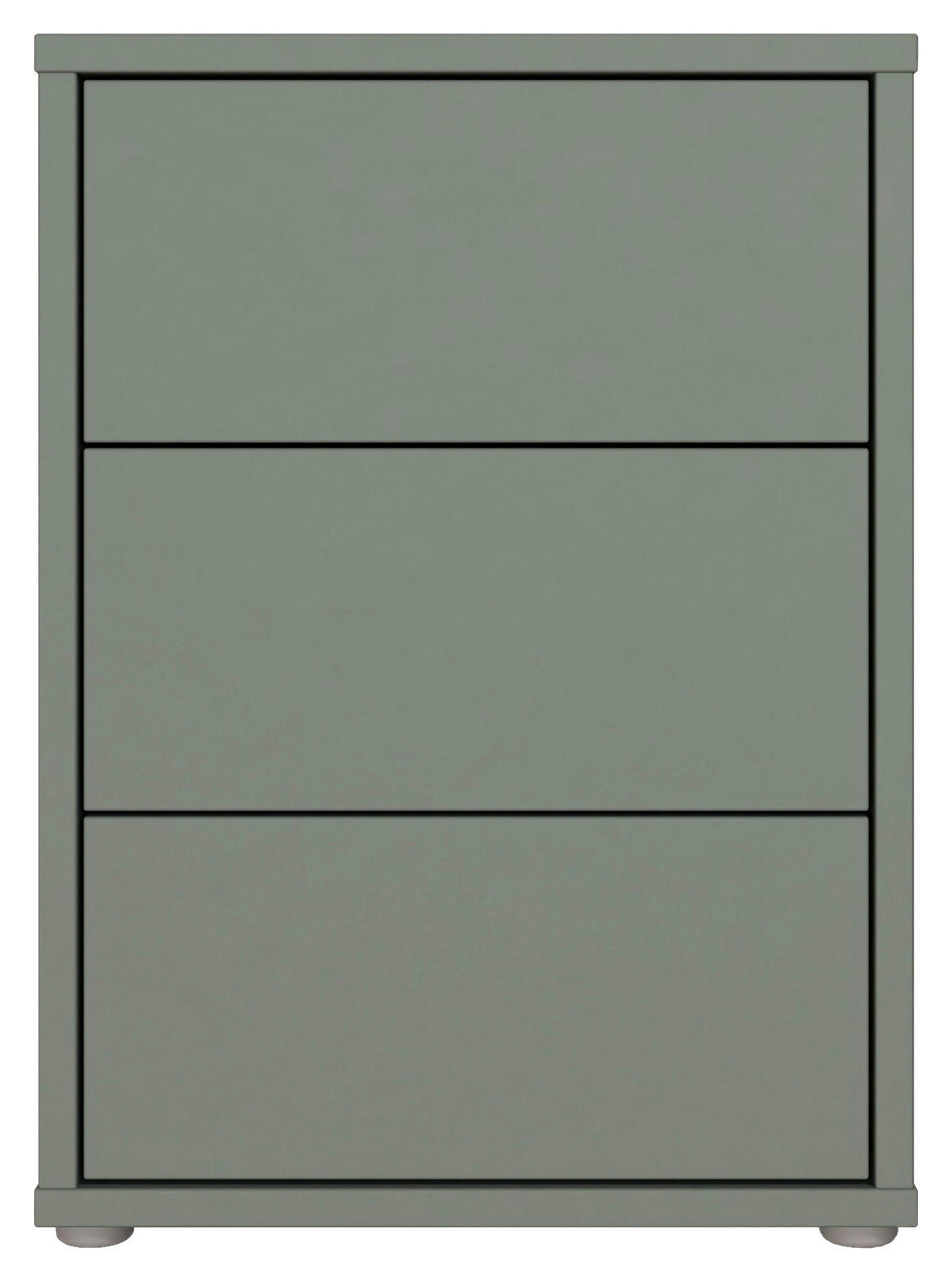 NACHTSCHRANK 50/69/42 cm  - Salbeigrün/Silberfarben, Trend, Holzwerkstoff/Kunststoff (50/69/42cm) - Carryhome
