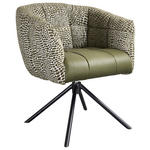 ARMLEHNSTUHL  Sitzfläche 360° drehbar Webstoff, Mikrofaser  - Schwarz/Grün, Design, Textil/Metall (67/80/65cm) - Novel