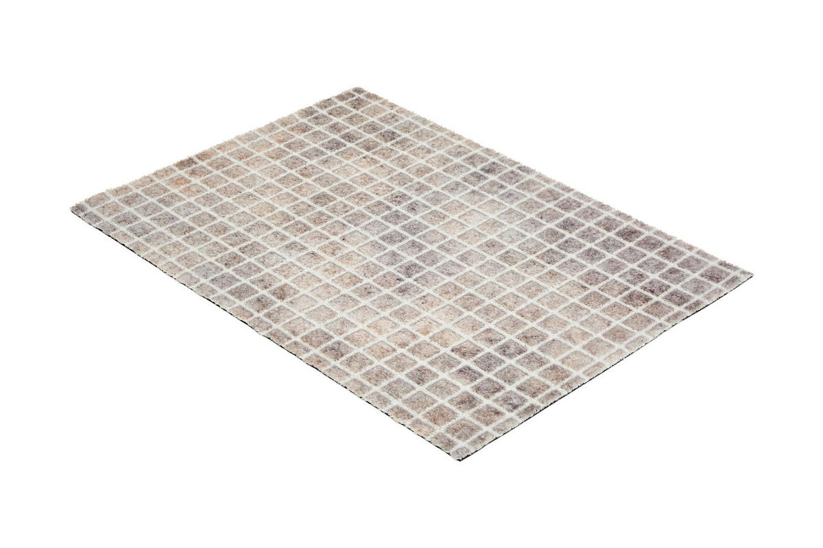 FUßMATTE  67/100 cm  Hellgrau, Beige  - Beige/Hellgrau, KONVENTIONELL, Textil (67/100cm) - Schöner Wohnen