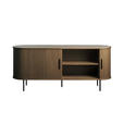 SIDEBOARD 180/76/45 cm  - Eiche dunkel/Schwarz, Trend, Holz/Holzwerkstoff (180/76/45cm) - Xora