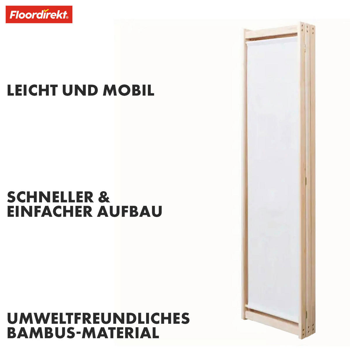 TRENNWAND - Naturfarben, Basics, Holz (120/170/1,5cm) - Floordirekt