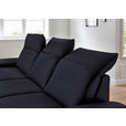 ECKSOFA in Echtleder Schwarz  - Schwarz, Design, Leder/Metall (193/328cm) - Dieter Knoll