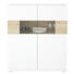 HIGHBOARD Eichefarben, Weiß - Eichefarben/Weiß, Design, Holzwerkstoff/Metall (125/145/42cm) - VALDERA