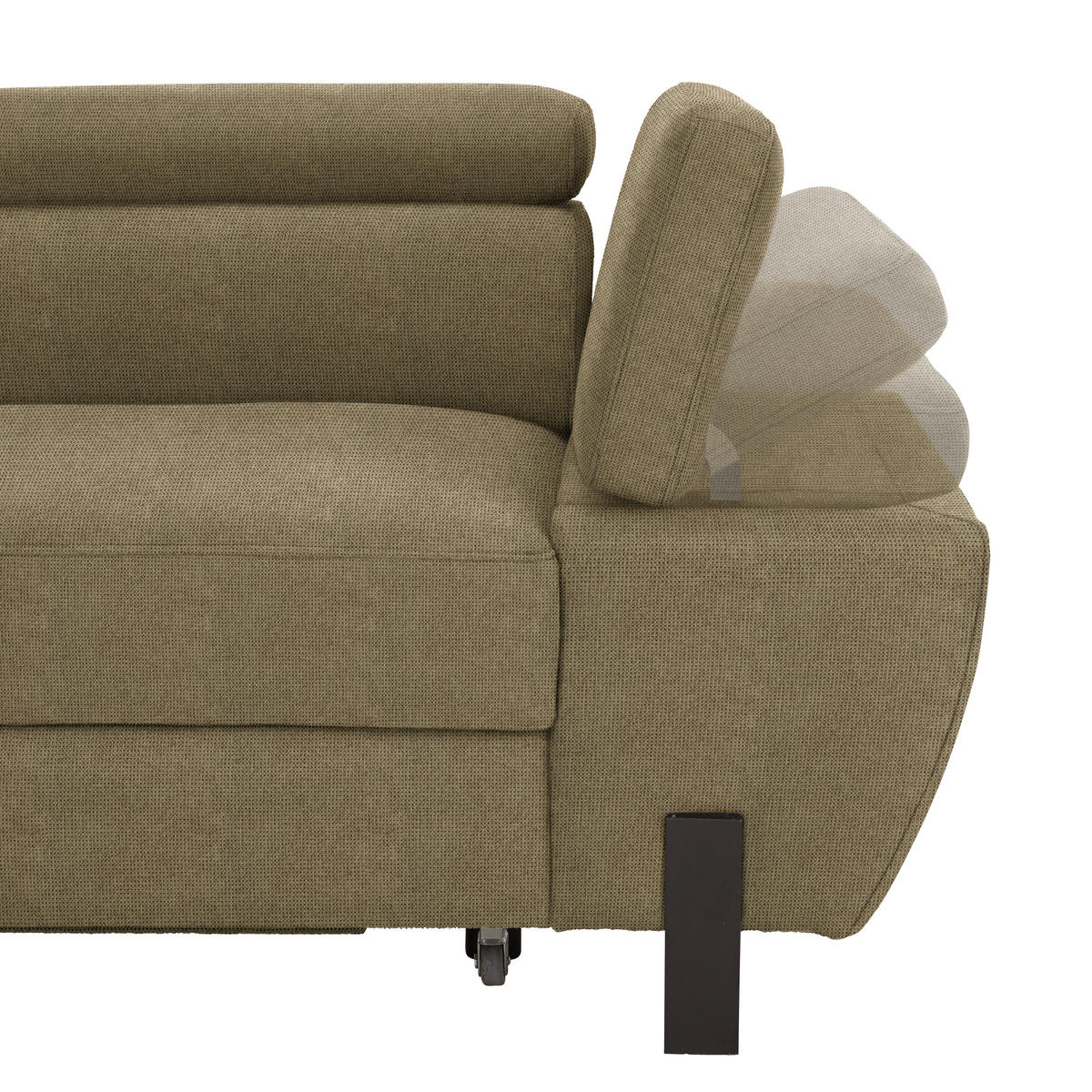 HÖRNSOFFA i vävt tyg olivgrön  - olivgrön/svart, Modern, metall/textil (93/75-90/277cm) - MID.YOU