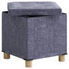 SITZBOX in Textil Hellgrau  - Hellgrau/Braun, Modern, Holzwerkstoff/Textil (38/40/38cm) - MID.YOU