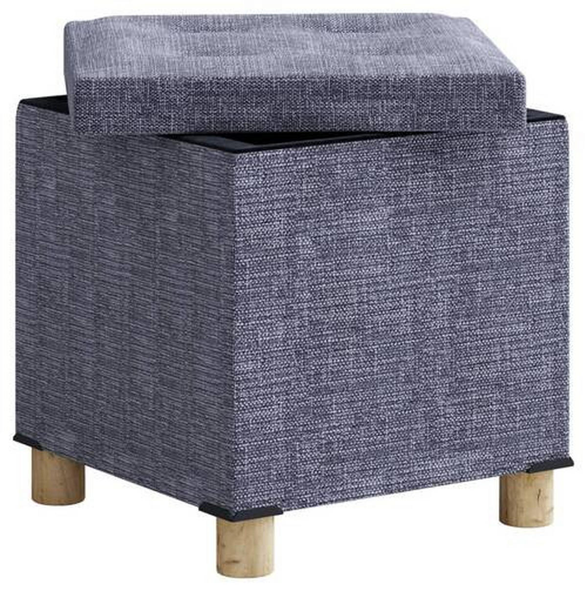 SITZBOX in Textil Hellgrau  - Hellgrau/Braun, Modern, Holzwerkstoff/Textil (38/40/38cm) - MID.YOU