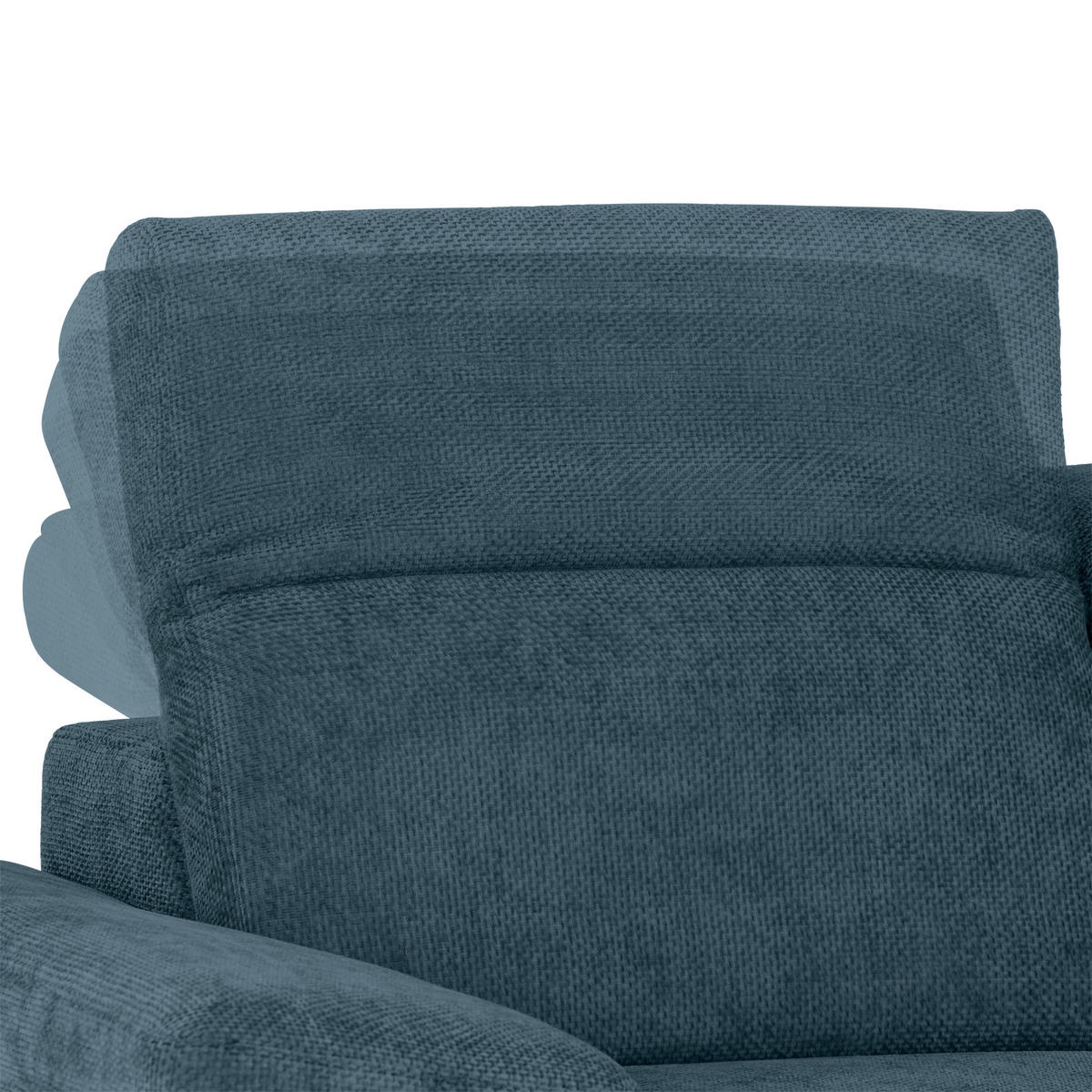 ECKSOFA in Struktur Blau  - Blau/Schwarz, Modern, Textil/Metall (283/194cm) - MID.YOU